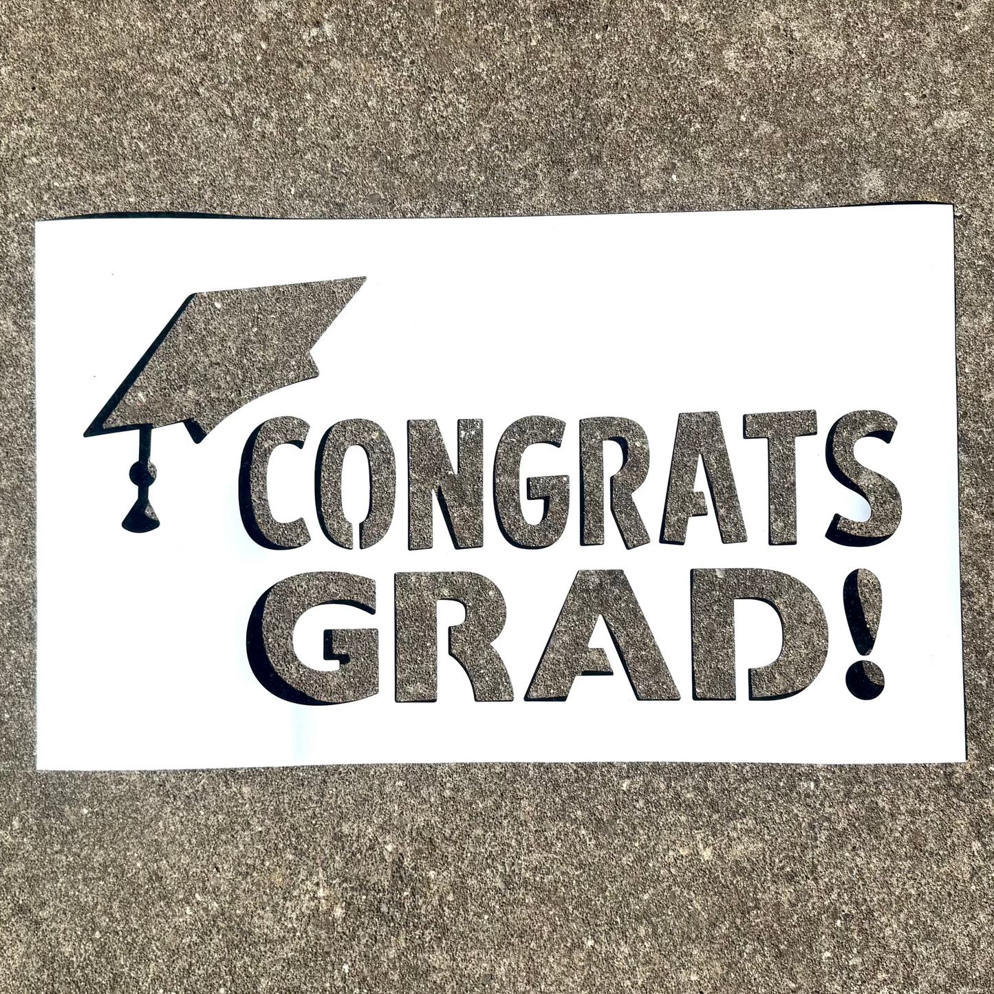 "Congrats Grad!" PopOut Stencil