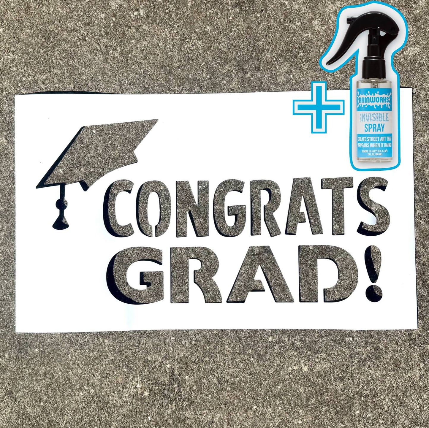 "Congrats Grad!" PopOut Stencil