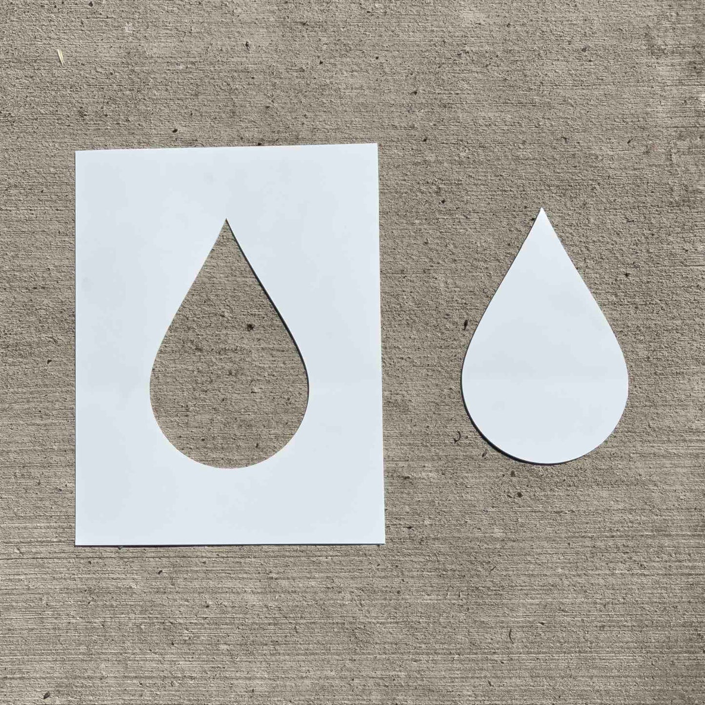 Single Raindrop PopOut Stencil