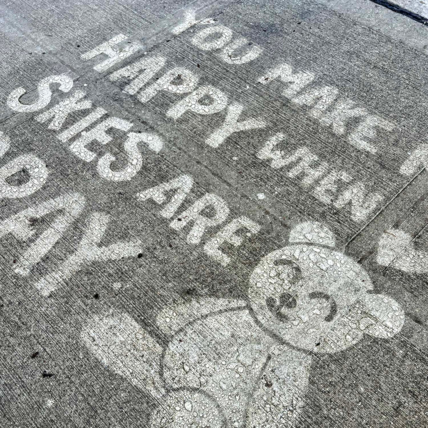 You Make Me Happy When Skies Are Gray - PopOut Stencil