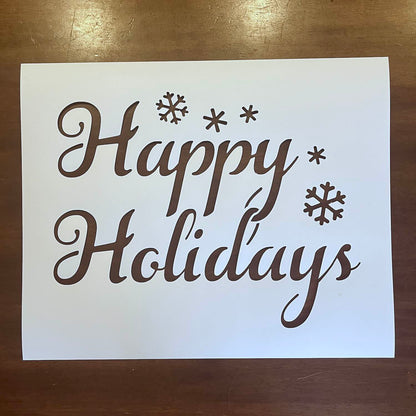 Happy Holidays and Snowflakes PopOut Stencils (5 Pack)
