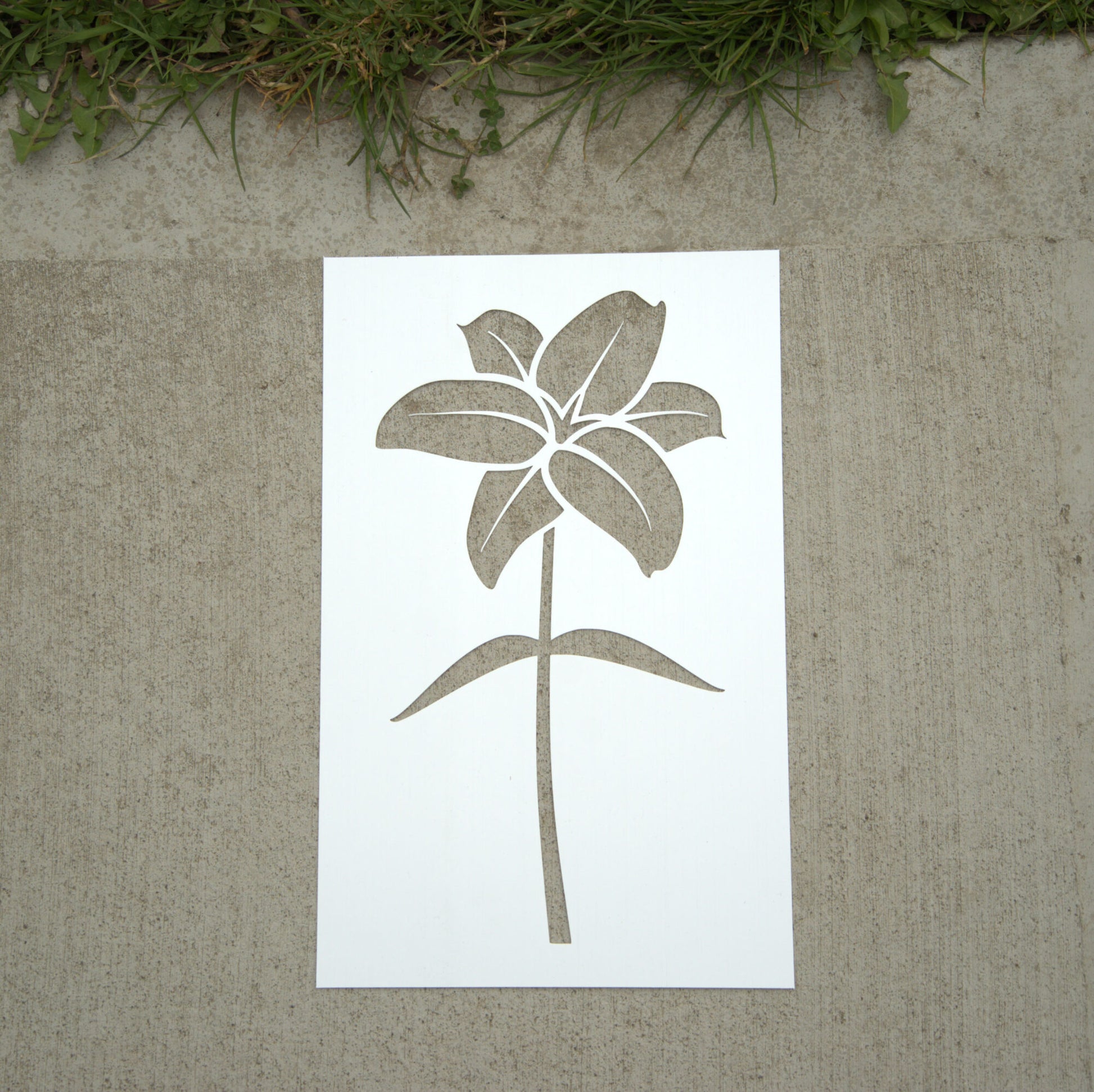 lily flower stencil Lily PopOut Stencil