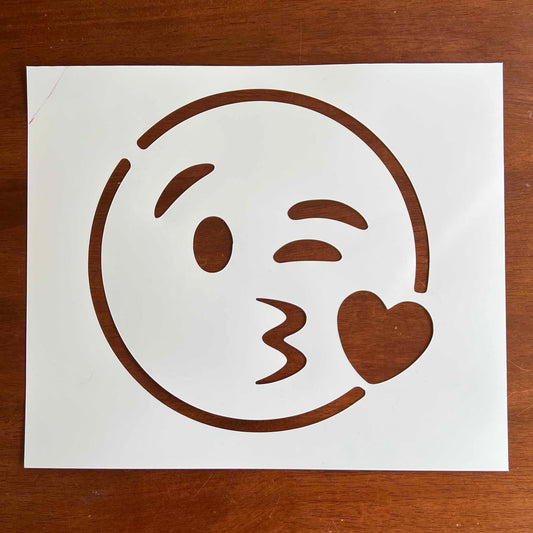 Kissing Emoji PopOut Stencil